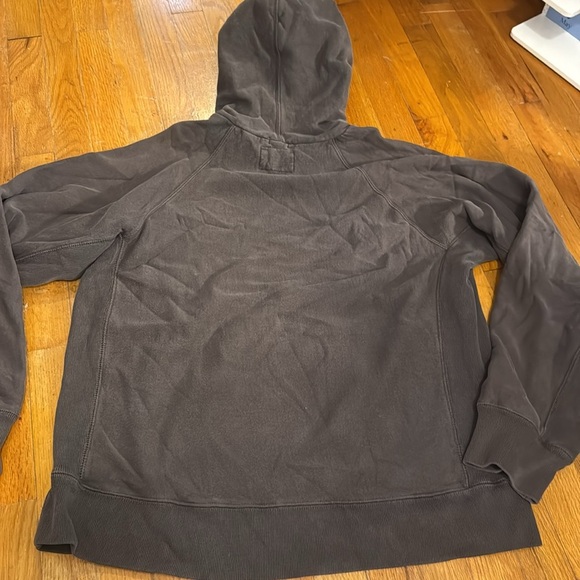 VTG Y2K Men American Eagle AE AEO faded boxy varsity type reverse weave hoodie L - Picture 8 of 8